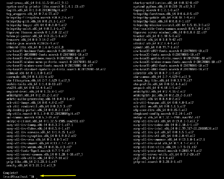 GNOME Installation install gui centos 7