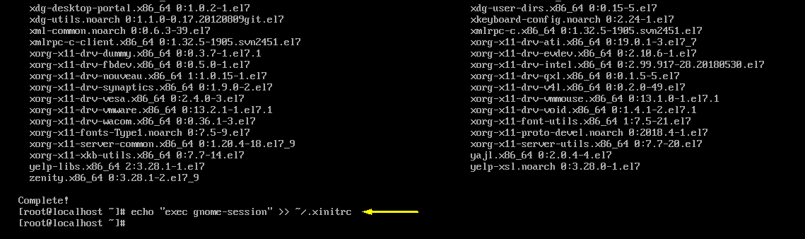 Configuring X system install gui centos 7