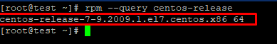 Check Centos Version USing rpm