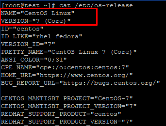 CentOS version using Terminal