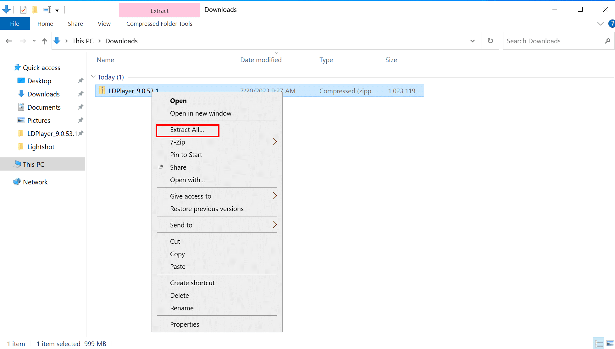 LD Player 9 Portable Extract