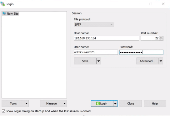 Login to Linux Server