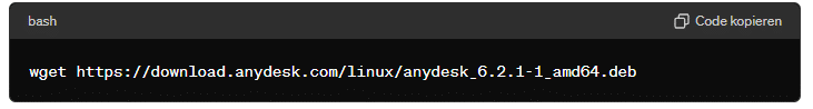 Download the AnyDesk Package