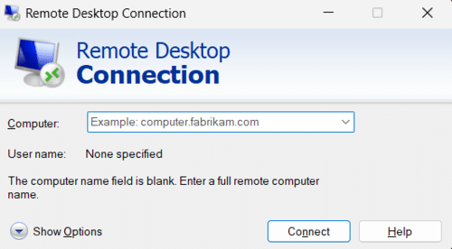 Remote Desktop connection