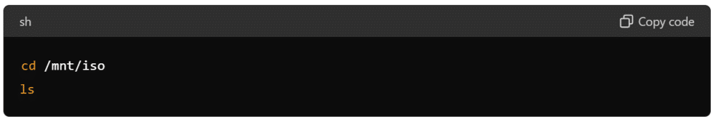 Access the Mounted ISO