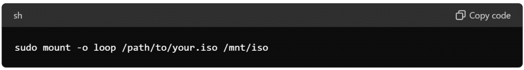 Mount the ISO File