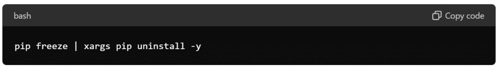 Removing All Packages