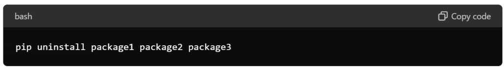 Removing Multiple Packages