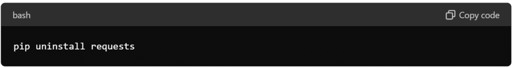 Removing a Single Package