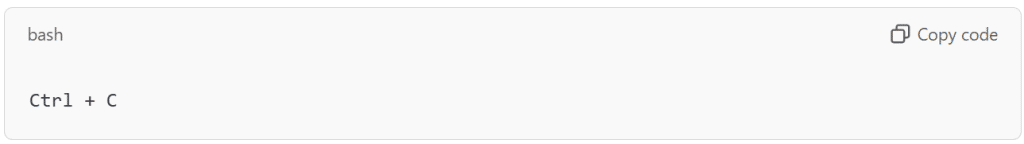 Cancel Running Commands