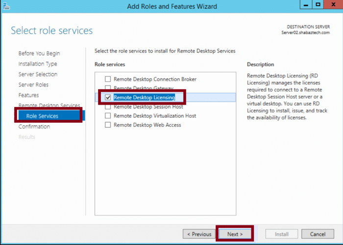 Remote desktop licence