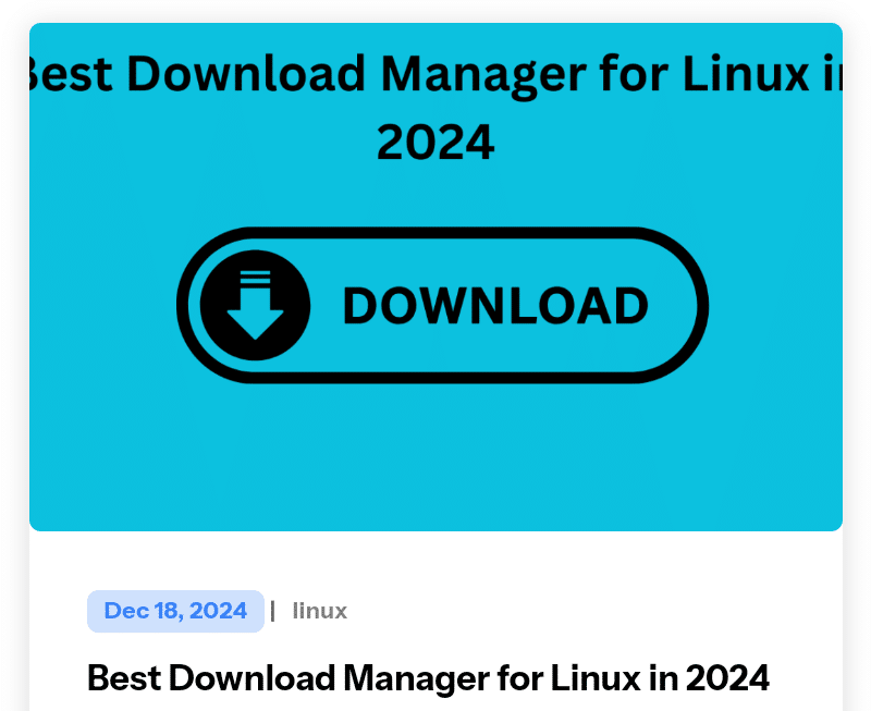 Download!anager Linux distros