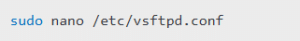 Configure vsftpd