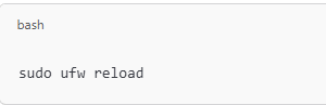 Reload UFW