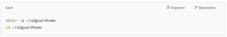 Create a Directory for AdGuard Home