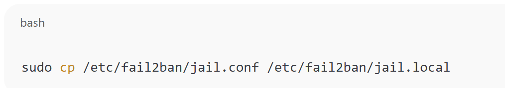 Copy the default configuration file
