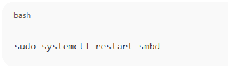 Restart Samba