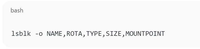Using lsblk