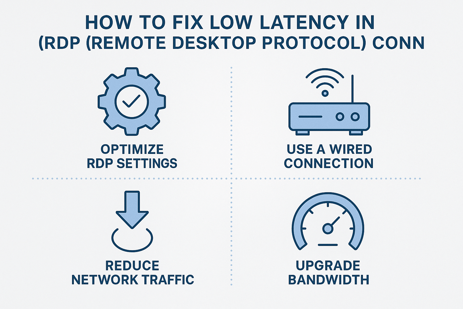 How to Fix Low Latency in RDP (Remote Desktop Protocol) Connections