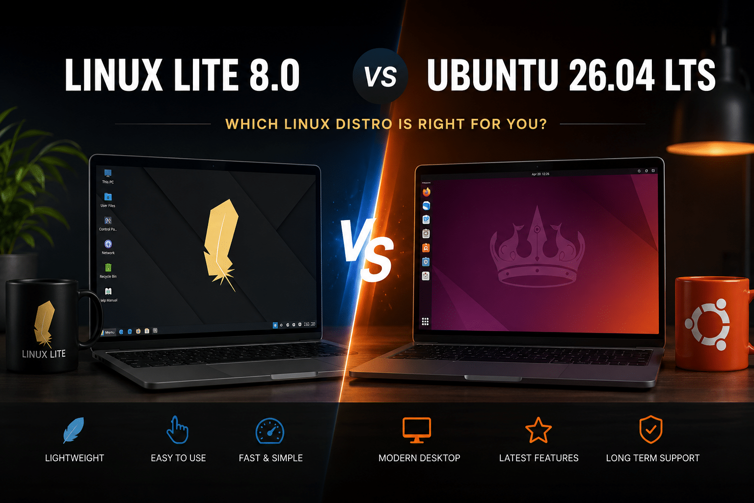 Linux Lite 8.0 vs Ubuntu 26.04 LTS