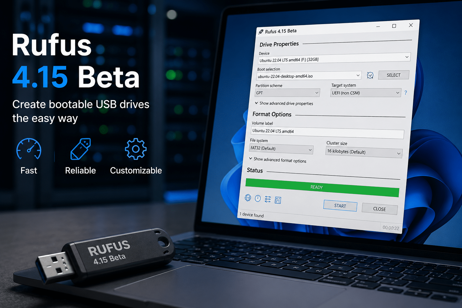Rufus 4.15 Beta