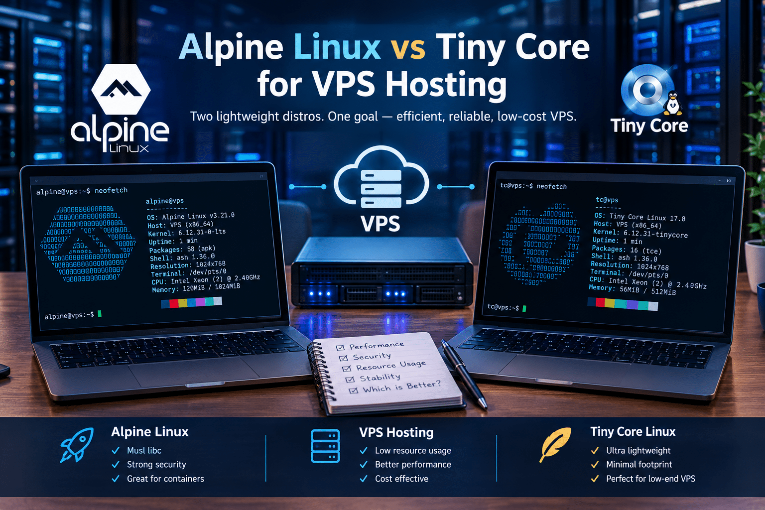 Alpine Linux vs Tiny Core
