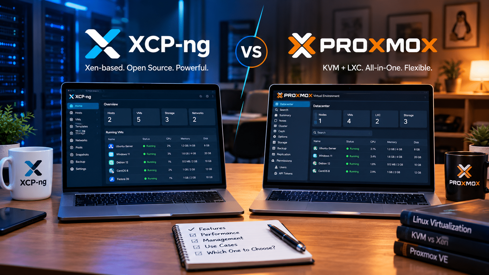 XCP-ng vs Proxmox